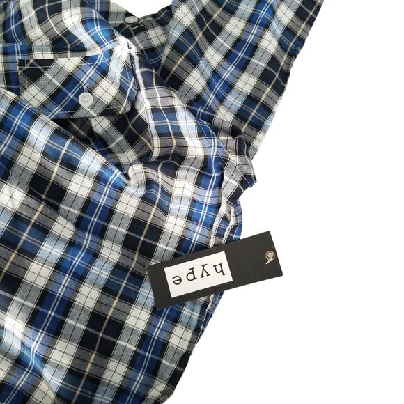 Hype Boy's Plaid Button Down Long Sleeve Shirt, New with Tags - Picture 9 of 9